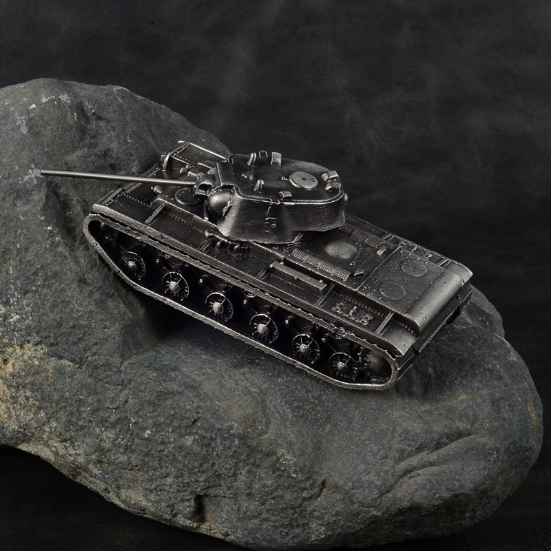 木公开物苏联苏军KV1重型坦克1/72全金属成品模型摆件礼品 古银色