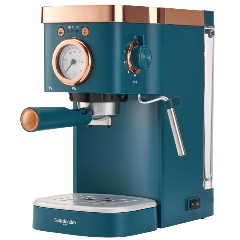 东菱（Donlim） 咖啡机家用意式浓缩商用半自动20bar高压萃取温度可视蒸汽打奶泡机 复古中级20Bar高压DL-KF5400