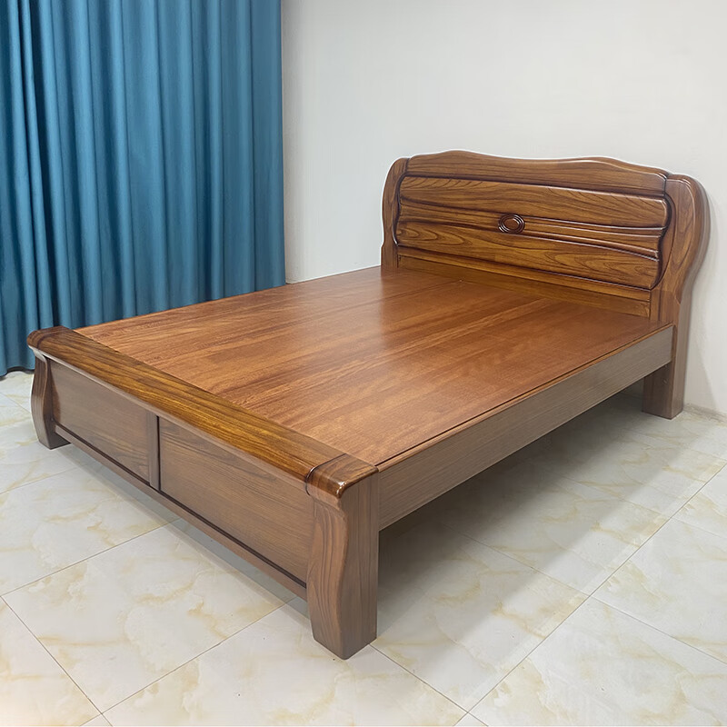 京噶江西南康实木家具 全实木床1.8m乌金木双人床2*2.