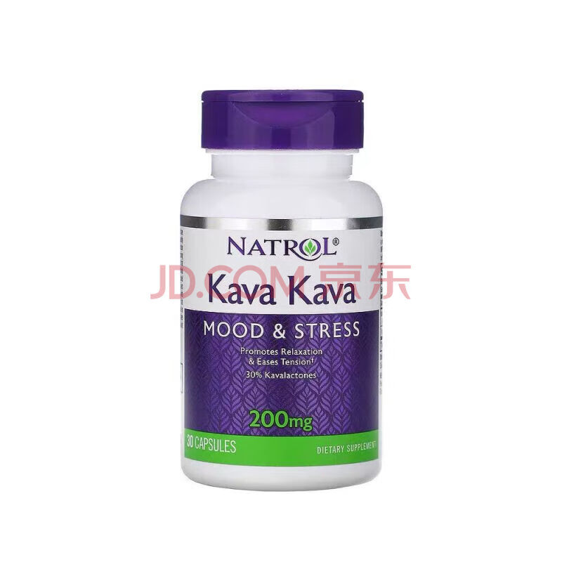 直邮 natrol美国卡瓦胡椒200毫克30粒kava mood & stress tress 30粒