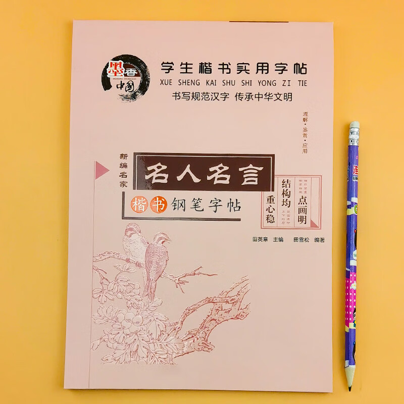 学生钢笔练字帖专用硬笔书法练字本小学生一二三四五六年级上下册临摹练字专用纸正楷每日一练古诗词名人名句 学生楷书实用字（名人名言）单册