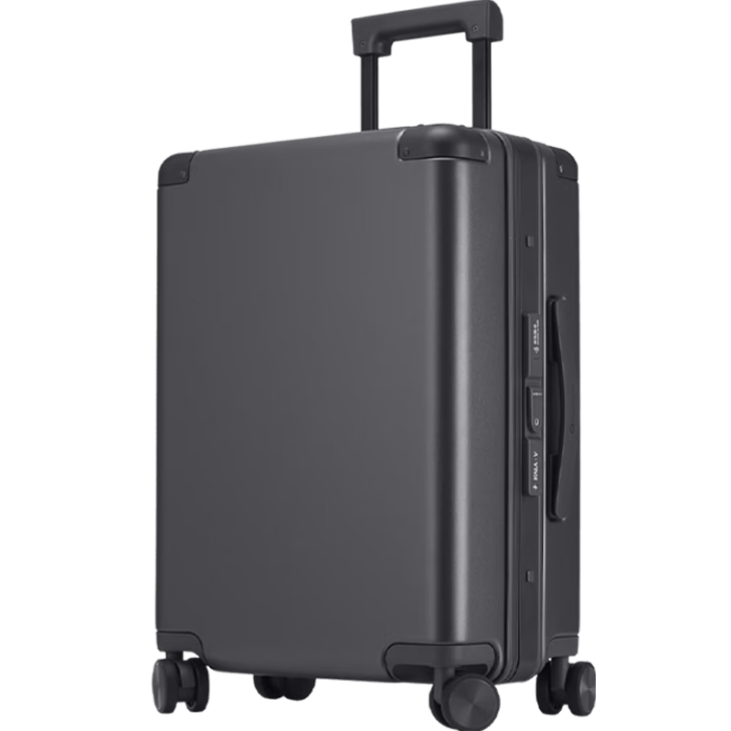 【华为HiLink】卡拉羊智能行李箱“一碰开锁”铝框拉杆箱20英寸商务旅行箱Elite系列CX8415钛金灰100012593239