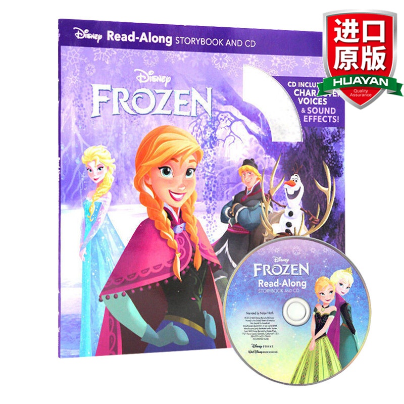 英文原版 冰雪奇缘 Frozen Read-Along Storybook 附CD有声书 迪士尼故事