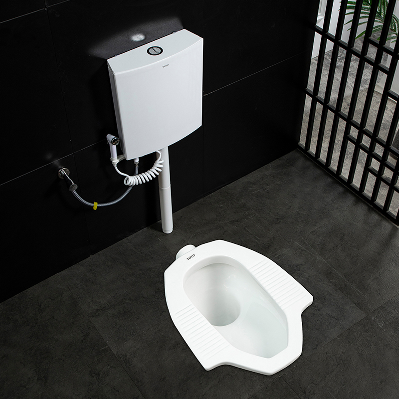 tt蹲便器cw8rb/7b家用蹲坑水箱脚踩感应式蹲厕便池工程大便器 cw8rb蹲