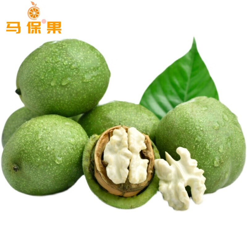 马保果现货大凉山新鲜湿核桃去青皮的带青皮绿皮嫩核桃孕妇薄皮生核桃