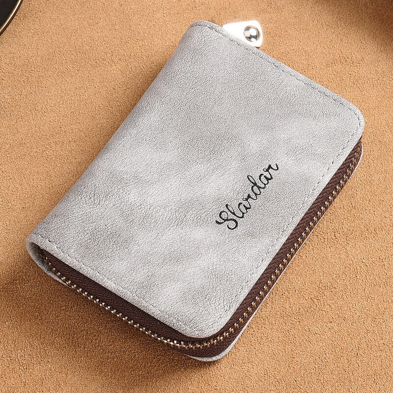 ceock卡包男多卡位防消磁大容量证件卡套拉链风琴卡片包超薄 旗舰复古