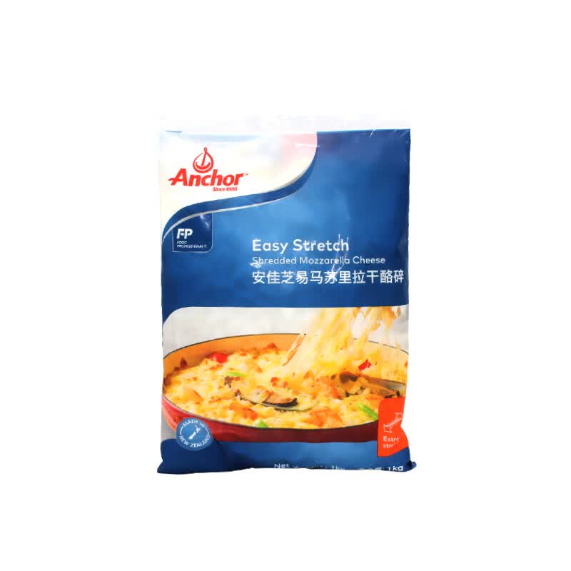 安佳 安佳芝士碎1kg新西兰进口芝易马苏里拉芝士奶酪做披萨拉丝烘焙