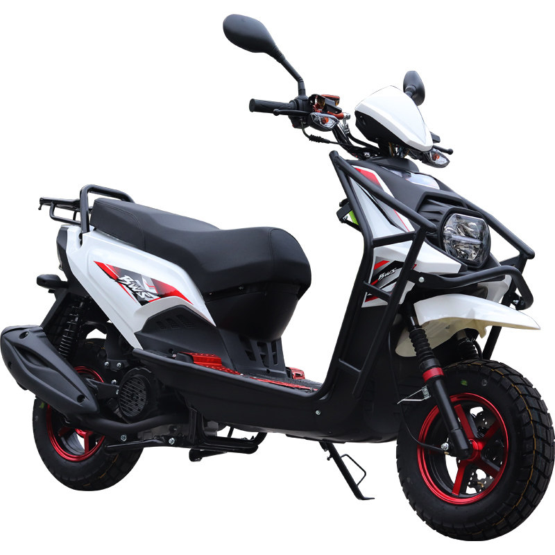 可上牌国四电喷款路虎bws150cc祖玛踏板摩托车烧油助力车越野车 白色