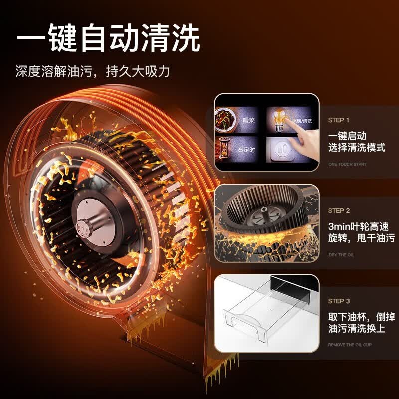 先科集成灶蒸烤一体智能变频油烟机燃气灶蒸烤箱自动清洗侧吸下排式大