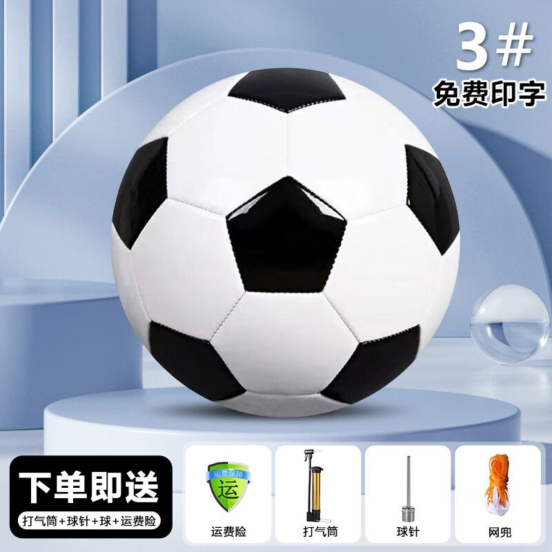 EVANOVM足球儿童4号小学生专用球5号成人初中生中考训练比赛3号幼儿用球 【3号】经典黑白丨适合5岁以下【柔软不伤脚】 其他
