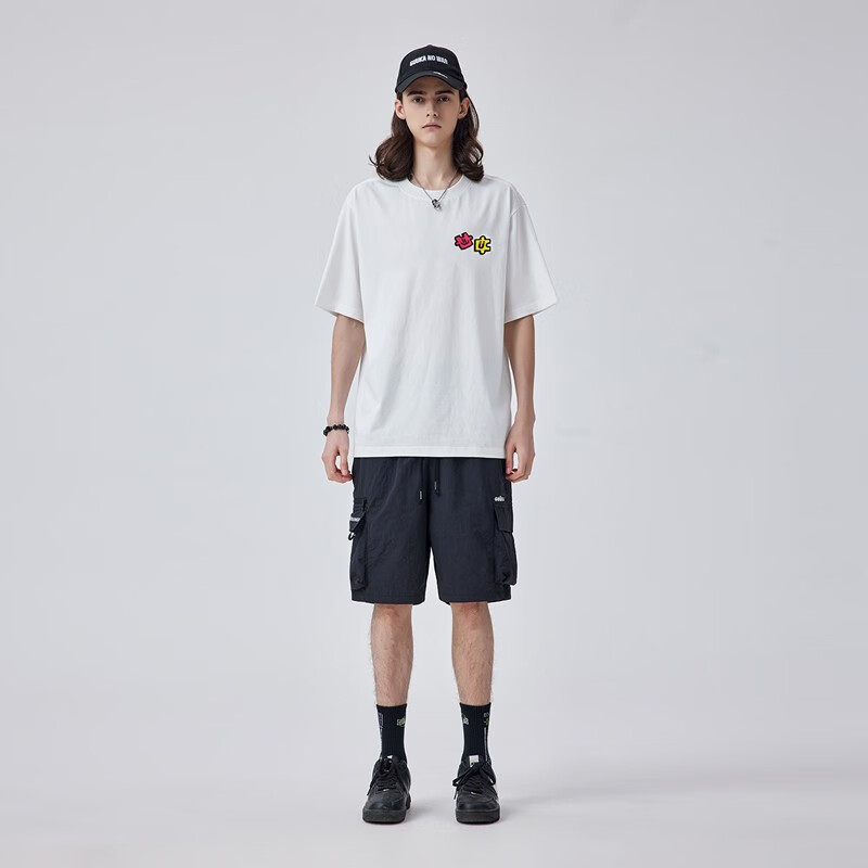 古由卡(GUUKA)xAGAHO联名t恤男士短袖宽松潮流夏季26新款情侣装休闲外穿打底衫 白色 F7536 M