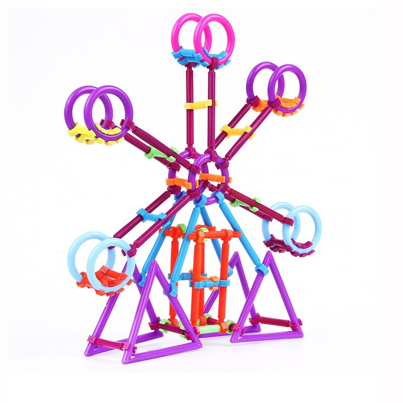 麦享儿童聪明棒积木拼插聪明魔术棒塑料积木玩具3-6岁智力拼装幼儿园