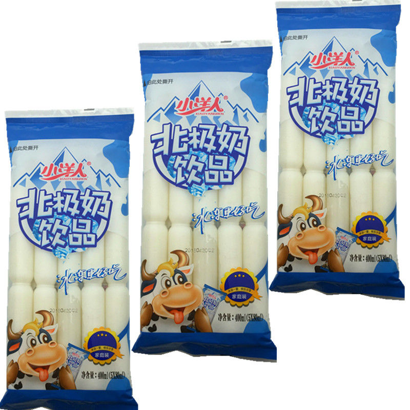 小洋人北极奶饮料 400ml/袋 冷饮钙铁锌碎碎冰棒棒冰奶棒饮料 夏日