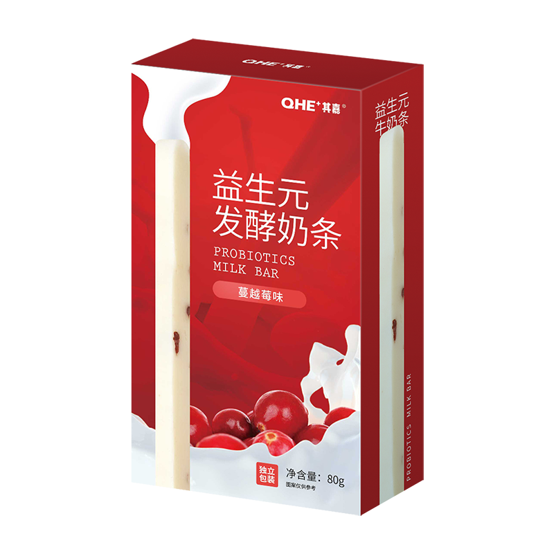 小奶花益生元奶條奶酪棒酸奶條牛奶條獨(dú)立包裝寶寶零食1歲2歲3歲 蔓越莓味80g