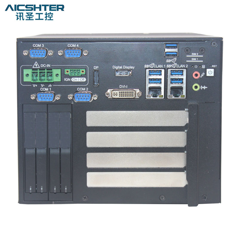 AICSHTER 讯圣EC-1430嵌入式车载工控机支持GPU边缘计算服务器微型工作站电脑主机I7-8700/32G/2TB固态