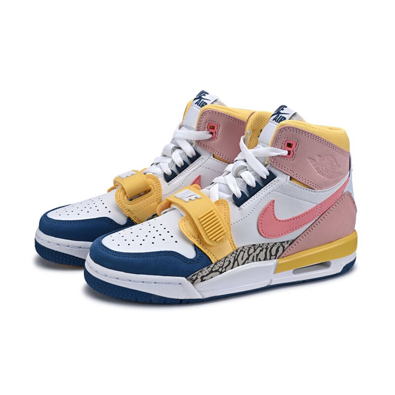 耐克(nike)air jordan legacy aj312 黑蓝白 爆裂纹 高帮板鞋  运动鞋