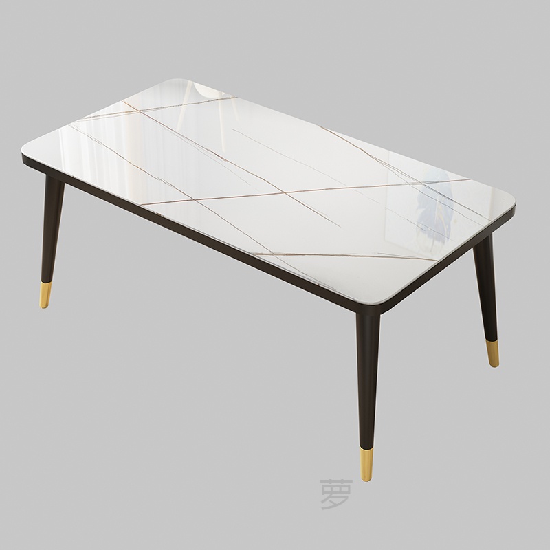 小米石 餐桌 轻奢餐桌家用小户型现代简约北欧饭桌子网红玻璃餐桌椅