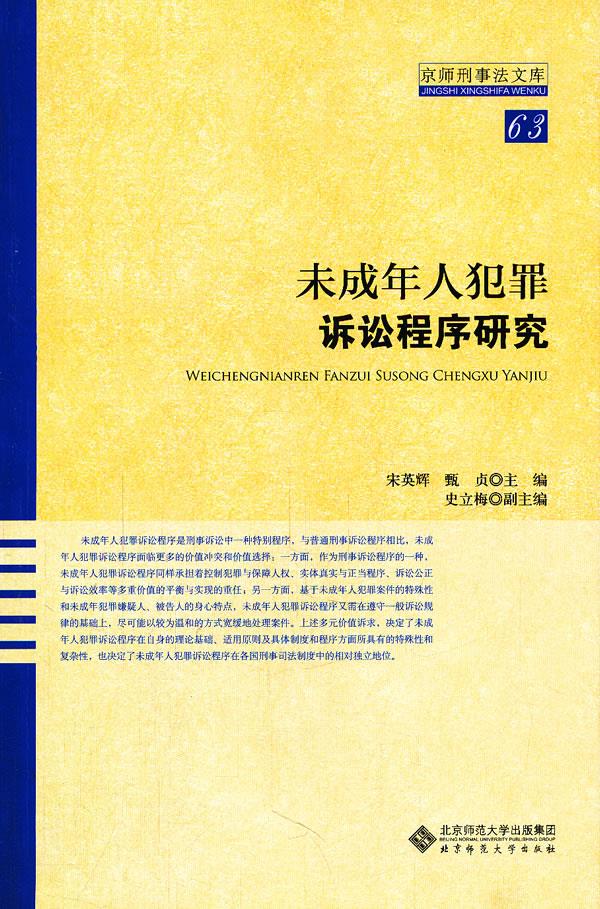 未成年人犯罪诉讼程序研究【正版图书】