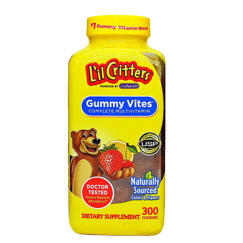 美国gummy vites丽贵小熊糖儿童多种复合维生素软糖 小熊儿童维生素
