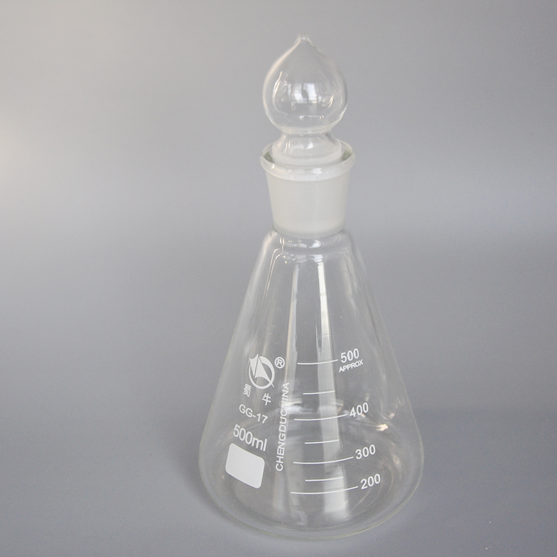 蜀牛 具塞三角瓶锥形瓶 磨口带塞三角瓶具塞三角烧瓶 具塞三角瓶 500