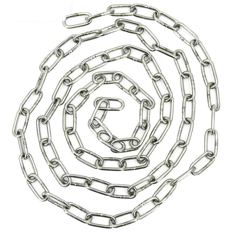 短云 304不锈钢链条 防盗链锁链长环铁链金属链条  直径8mm长1米