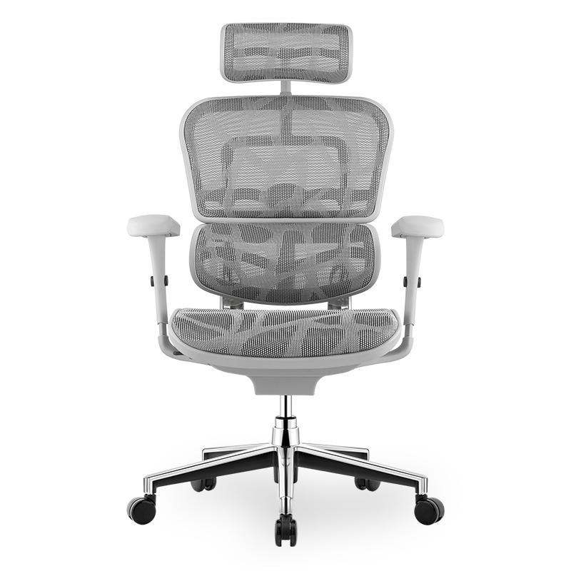保友金豪b高配版 人体工学椅 电脑椅 电竞椅 办公椅子 老板椅 靠背可躺座椅 灰框-银白色(纹型网)
