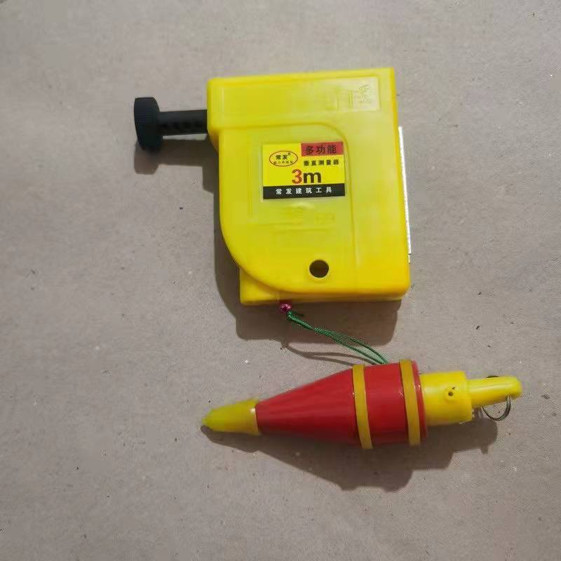 线垂力线坠吊锤垂直线锤自动高精度掉线陀线锥 黄色3米磁力线坠300克