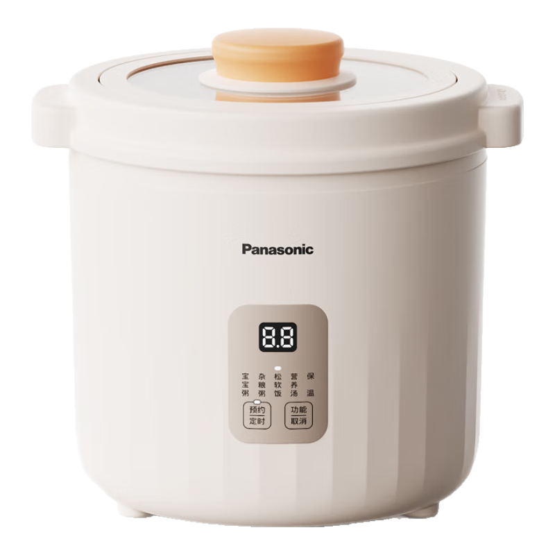 松下（Panasonic）嬰幼兒輔食煮粥神器電燉鍋小電飯煲寶寶專用多功能燉盅bb煲輔食機(jī)