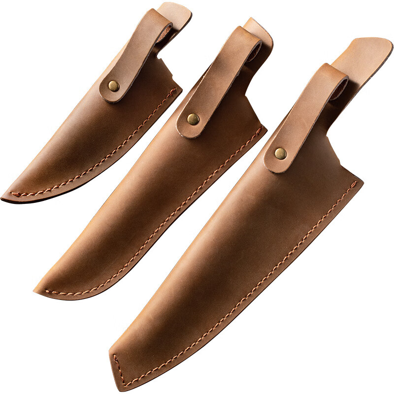 花乐集厨师刀鞘牛皮套护套皮刀套剔骨水果壳牛皮革刀库刀鞘 疯马款