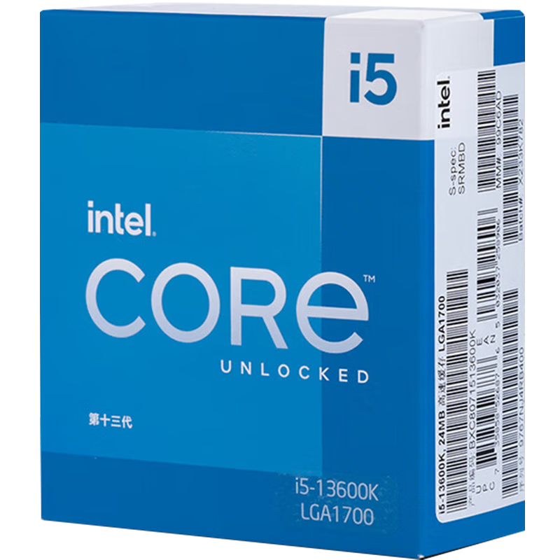 intel 英特尔 酷睿 i5-13600K 盒装CPU处理器