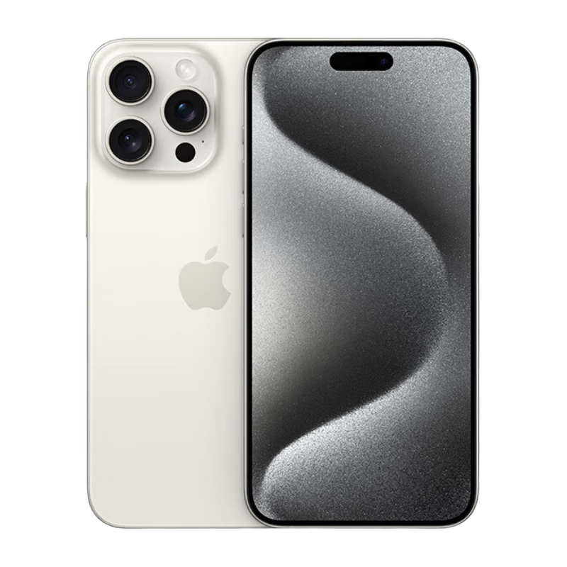 Apple 【24期|免息套餐可选】苹果15promax A3108 iphone15promax 苹果手机apple 白色钛金属 256GB 官方标配
