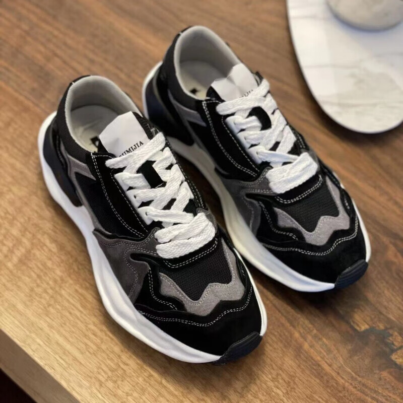 茗雎gumijia/古米茄时尚潮流夏季男鞋溶解英训鞋 黑色 38 5天内发货