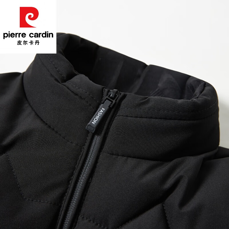 皮尔卡丹（pierre cardin）男士棉衣2023秋冬季新款棉服高档商务加厚保暖棉袄冬装外套男潮 黑色 XL 180(140-160斤)