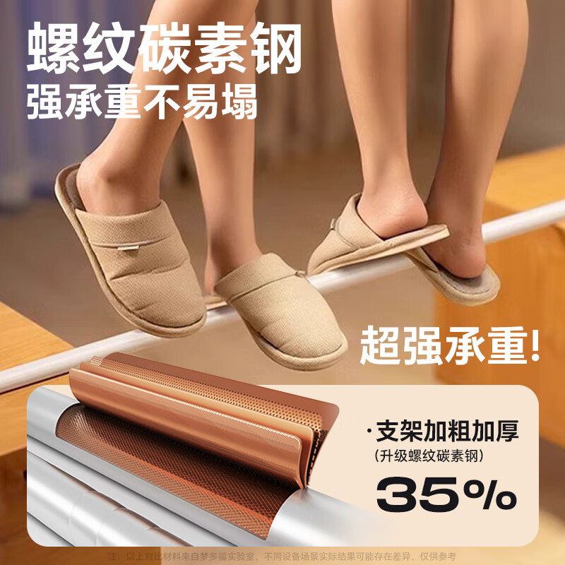 梦多福母婴儿防摔蚊帐架1.8×2米A类家用免安装蒙古包蚊帐方顶全底卧室 适用1.8×2.0m床丨全底加倍防摔 光年米丨免拼支架更省心