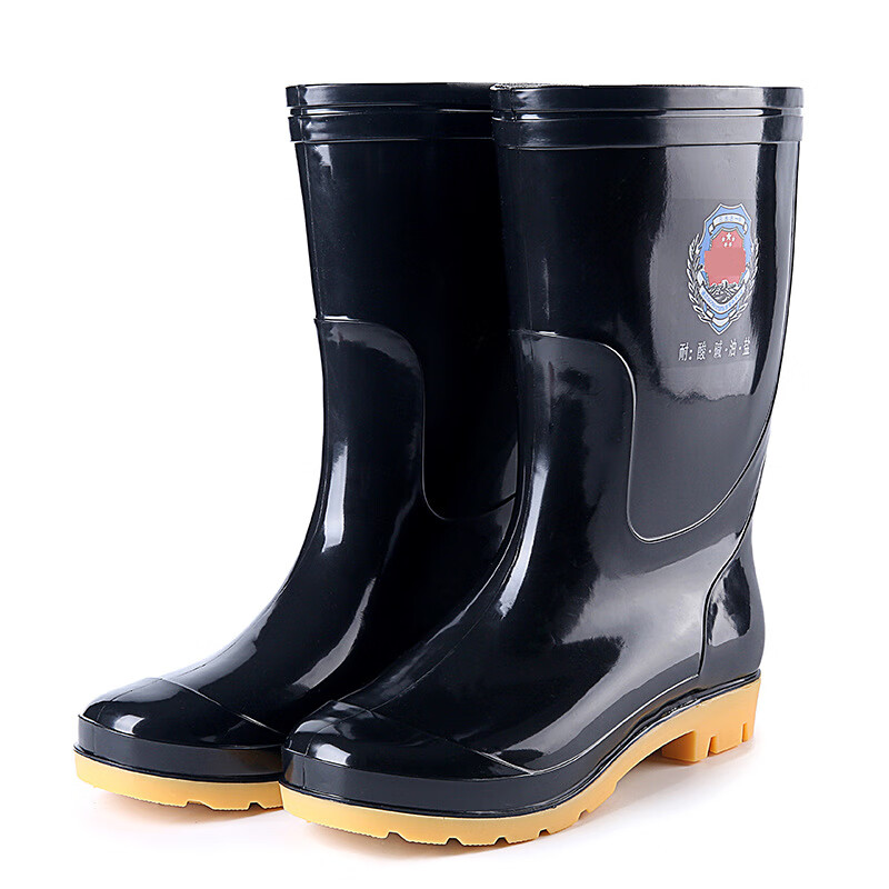 3531 雨鞋 1502中筒牛筋底防滑防水耐磨耐酸碱水鞋 45码