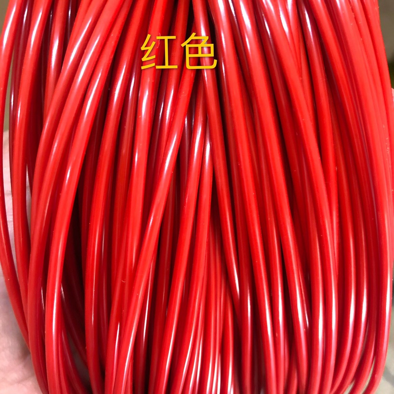 5毫米编织工艺品塑料彩藤 实心2.5大红色