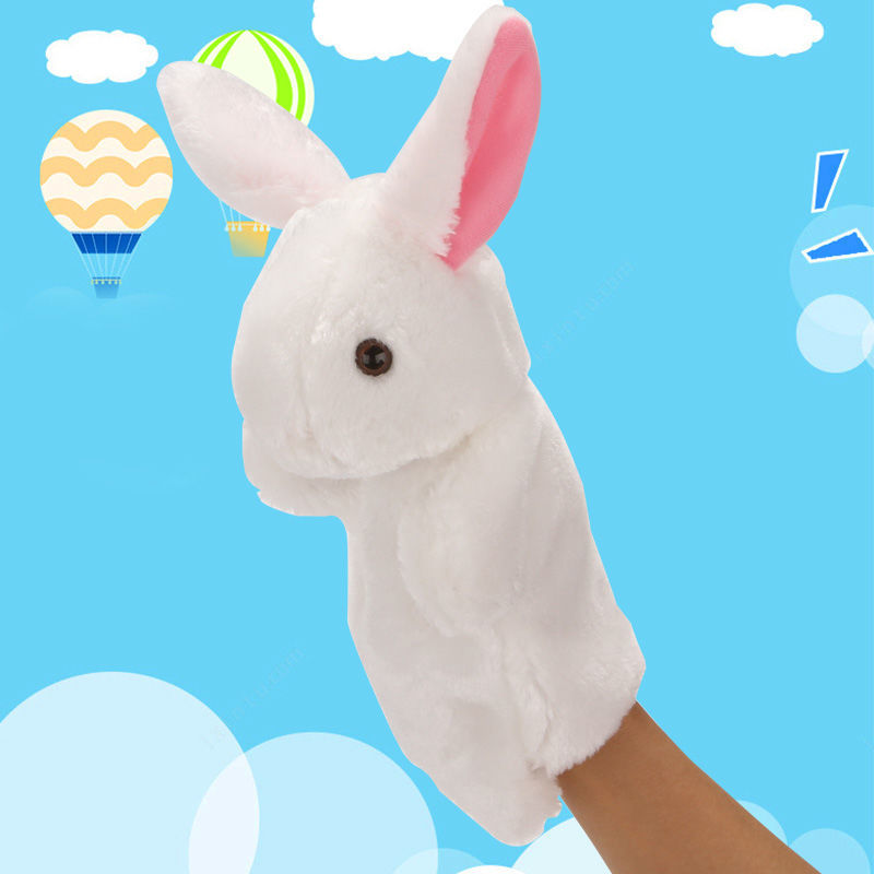 创京懿选手玩偶嘴巴能动手偶玩具 动物手套可张嘴表演手指娃娃玩偶