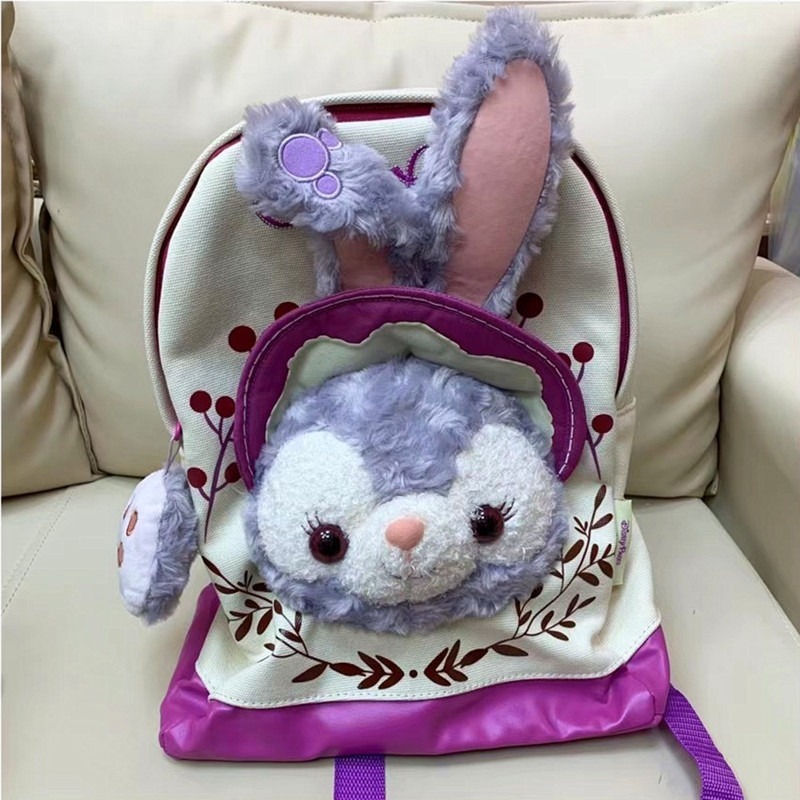 迪士尼disney可爱日系少女心达菲熊雪莉玫星黛露书包休闲毛绒背包幼儿