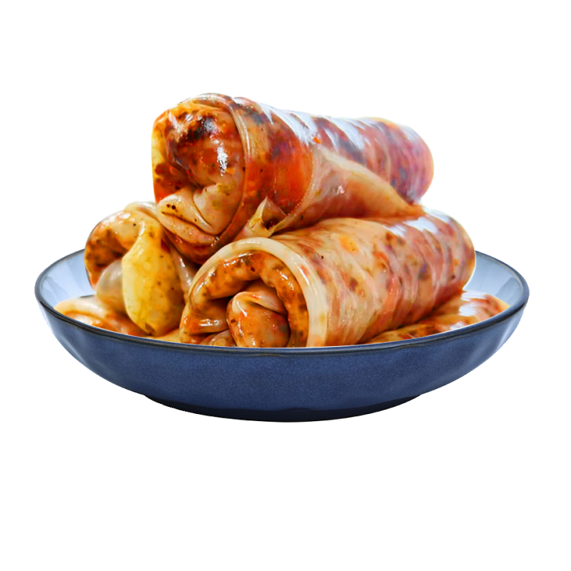 屿毅安徽皖北美食萧县卷面皮裹凉皮香辣卷面皮真空包装 4个微辣