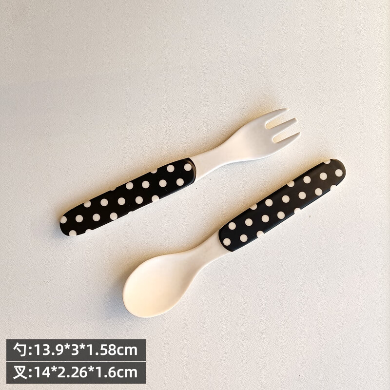 山水瑶0-3岁幼儿园儿童餐盘宝宝餐具通用分隔餐盘婴儿辅食碗叉勺水杯 山水瑶panda熊猫叉勺