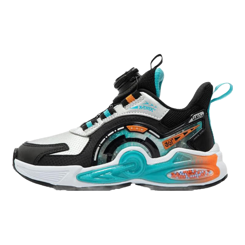 361°【商场同款】童鞋男童运动休闲跑鞋年冬季新款小童鞋子 碳黑/银色/超氢蓝色 29