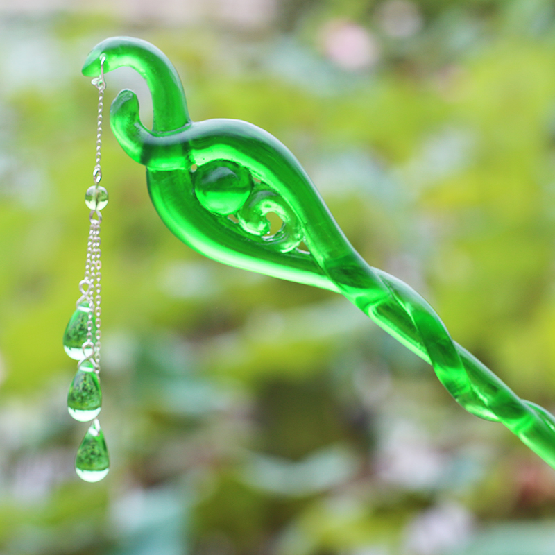 梦君宸白蛇缘起发簪子青蛇劫起cos步摇可盘发流苏古风头饰品汉服新 翠