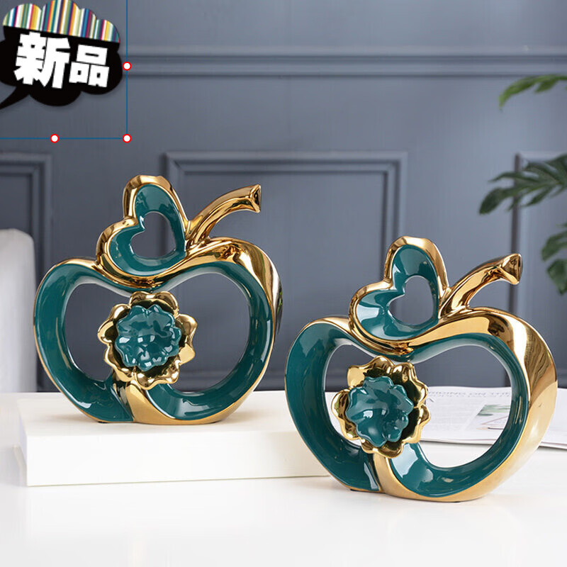 软装品轻奢电视柜家居家里卧室客厅酒柜网红房间 金心苹果(小)一对