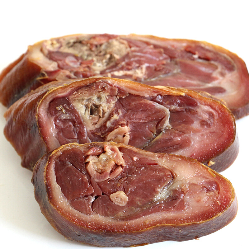 虎钢馋1500g安徽黄山特产土猪火腿脚火踵徽州南屏土腊肉*