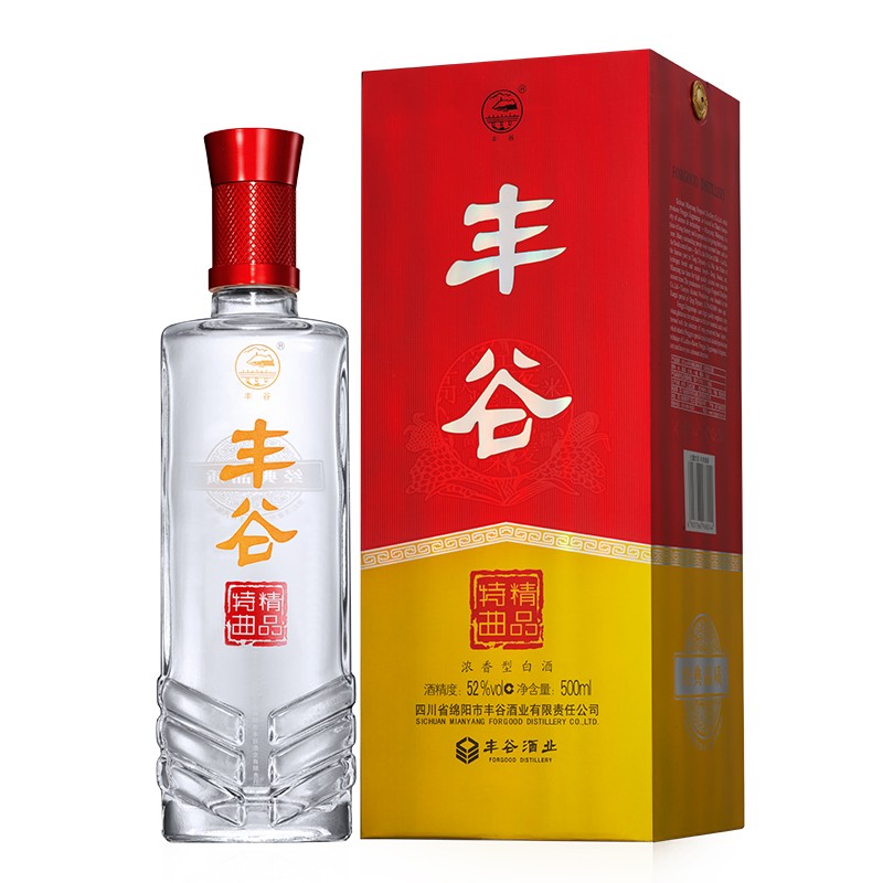丰谷酒业 丰谷精品特曲 52度浓香型白酒 四川酒 婚宴招待聚会酒 单瓶