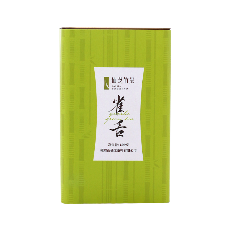 仙芝竹尖四川雨前雀舌茶叶绿茶春茶毛尖浓茶铁罐装高山云雾峨眉山嫩芽100g