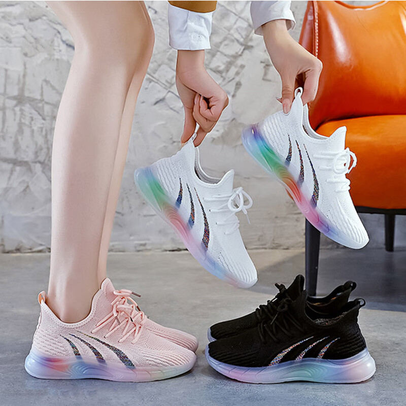 la chapelle homme 拉夏贝尔旗下八爪椰子鞋飞织休闲女鞋 白色 37