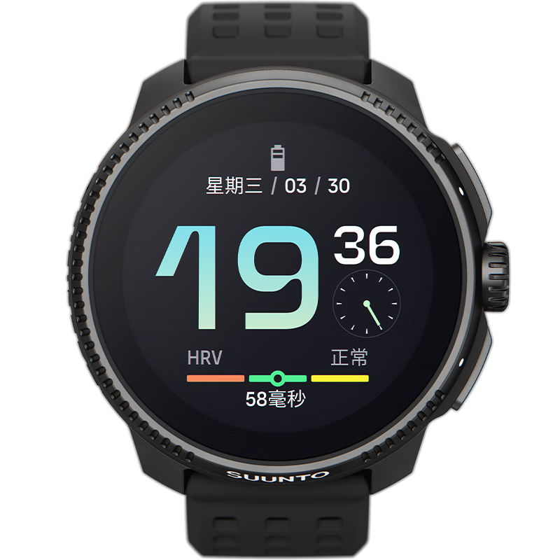 頌拓（SUUNTO）Race 戶(hù)外訓練腕表 越野鐵三心率血氧HRV跑步運動(dòng)智能手表 烏木黑