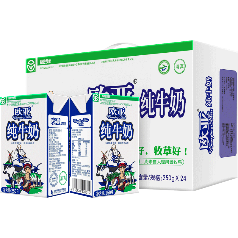 欧亚牛奶乳品,高品质与历史价格走势