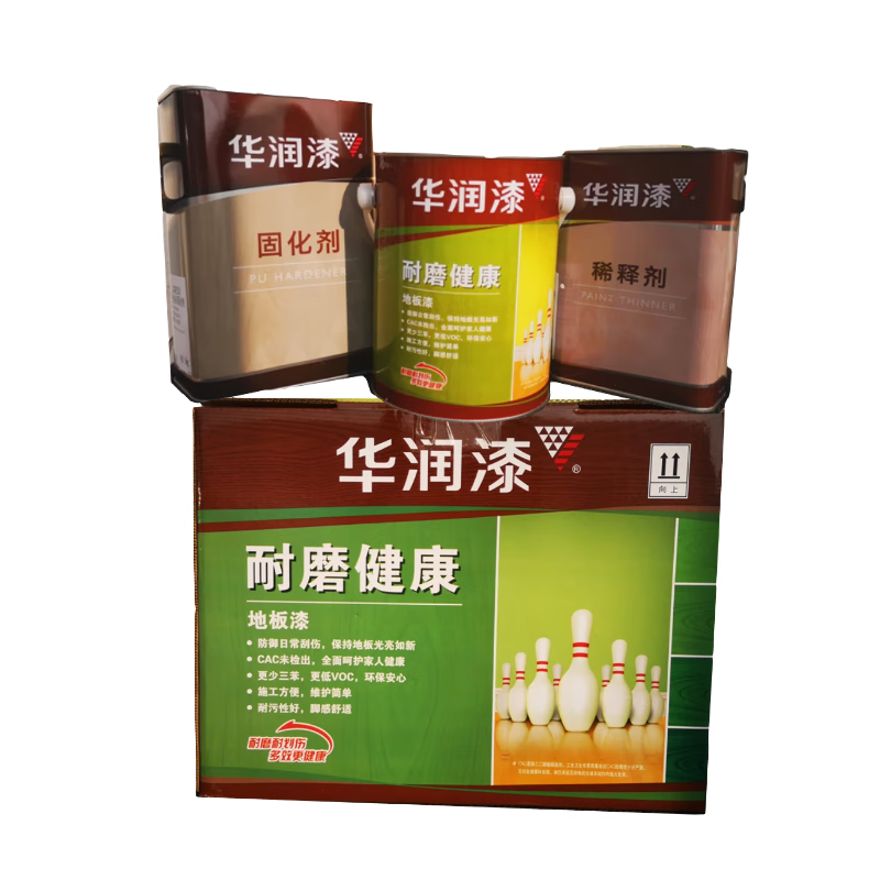 华润漆亮光半光地板漆家具漆油性漆面漆耐磨抗划楼梯扶手清漆4kg 高光